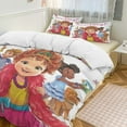 thumbnail image 2 of Fancy Nancy Duvet Cover 3 Pcs Set Cute Kids Comforter Cover with 2 Pillowcases Luxury Soft Bedding Bedroom Decor for Teens Boys Girls, 79"x90", 2 of 8