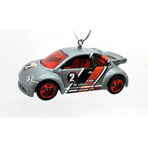 Christmas Ornament for Volkswagen Beetle Bug Grey Red