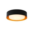 thumbnail image 1 of Lynch Black & Gold Flush Mount Ceiling Light, 1 of 2