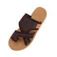 thumbnail image 2 of Flat Sandals for Women,Womens Flat Shoes,Women's Sandals,Summer Sandals,Comfortable Sandals for Women,Extra Wide Beach Breathable Comfortable Mesh Hollow Mesh Shoes Summer Sandals for Women,Brown,8.5, 2 of 4