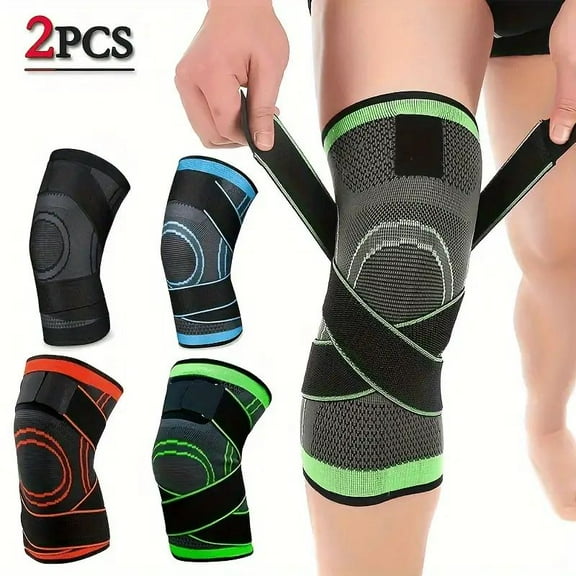 Premium Unisex Knee Pads - Breathable Cotton Blend CompressionStraps with Buckle Closure for Basketball, Running, Fitness, Cycling.and Mountaineering -Protective and Comfortable Knee Protectors