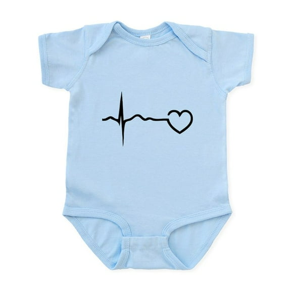 CafePress - Heartbeat Infant Bodysuit - Baby Light Bodysuit, Size Newborn - 24 Months