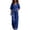 Blue, variant on Outfit Sets for Women 2 Piece Sets Summer Outfits Casual V Neck Striped Patchwork Short Sleeved Tops and Loose Comfortable Straight Leg Pants Set Beach Vacation Travel Outfits