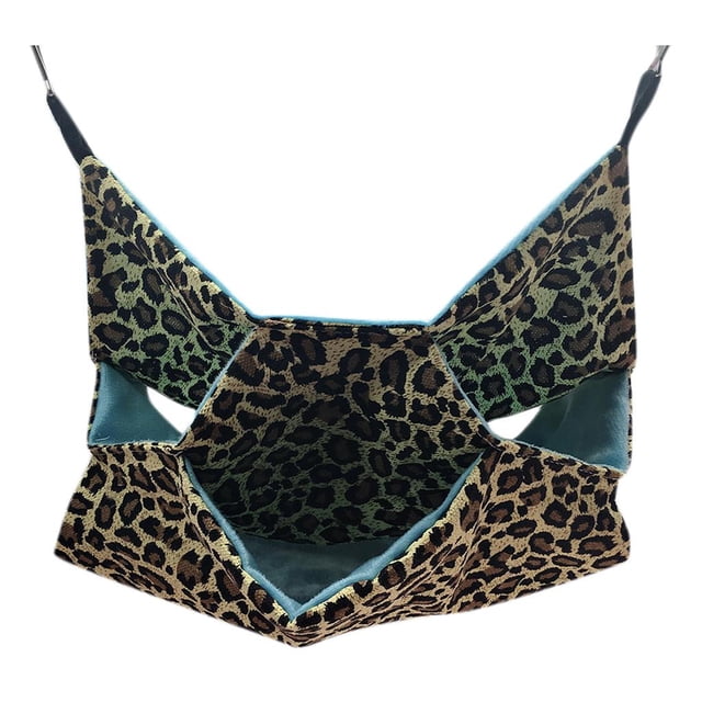 Hamaca Colgante para Mascotas, de , Cama de Jaula para Animales para Ardilla, Conejillo de , Chinchilla, Hamaca, Alfom , Estampado de Estampado de leopardo