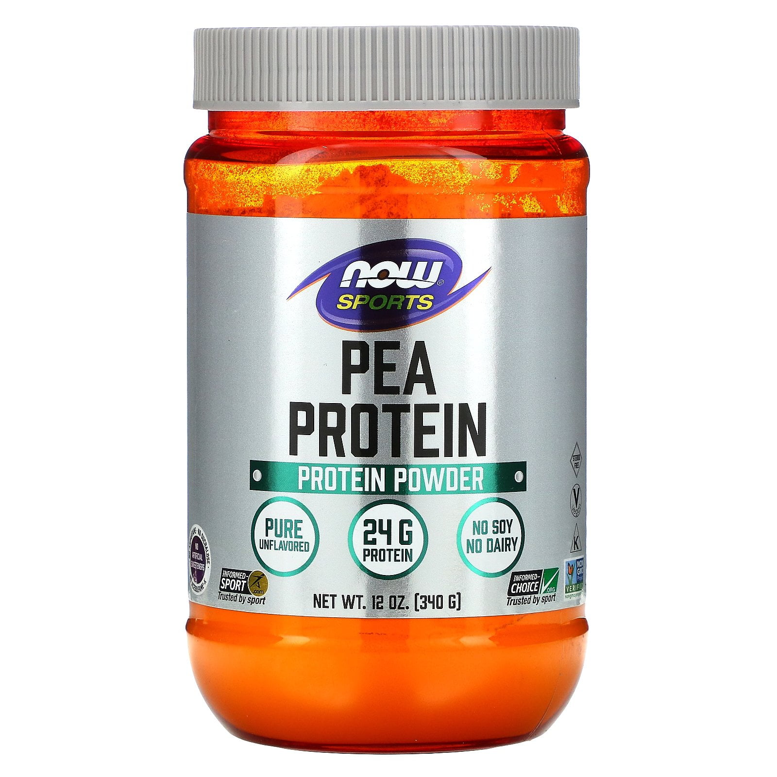 NOW Foods NOW Sports Pea Protein Powder Natural Unflavored 12 oz