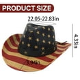 thumbnail image 2 of TELOLY Sun Hat Outdoor Large Brim Flag Cowboy Hat Top Hat Breathable Pus Material for Men and Women Bucket Hat,Style 4, 2 of 4