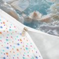 thumbnail image 3 of spefrowx 3D Underwater White Jellyfish Bedding for Teens, Pale Aqua Sculpted Spotted Starfish Coral Duvet Cover Full, Stars Reversible, 3-Piece, 1 Duvet Cover and 2 Pillowcases, 3 of 5