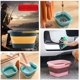 thumbnail image 5 of Bañera para pies ZHAOCHENG plegable de plástico rosa con mango, 5 of 5