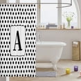 thumbnail image 3 of Manfei Modern Dot Monogram A Shower Curtain 72Wx72L,Minimalist Artwork Bathroom Curtain,White Black, 3 of 5
