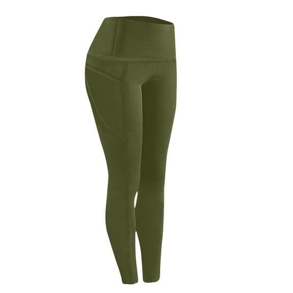 FEIFLY Women Summer Autumn Winter Solid Color Velvet Sports Fitness Thickened Warm Double Side Pockets Elastic Yoga Pants Trousers Business Trendy Beach Travel Vacation Slacks Cozy Wear