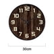 thumbnail image 2 of Reloj de pared rústico de madera de 12 pulgadas con mecanismo de alimentación por batería., 2 of 6