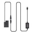 thumbnail image 1 of Batería ficticia Cable USB tipo C PD a acoplador de CC de batería simulada DMW-DCC12 DMW-BLF19 de repuesto para Panasonic LUMIX DMC-GH3 DMC-GH4 DMC-GH3K DMC-GH4K DC-GH5 DC-G9 Meterk Batería ficticia, 1 of 7