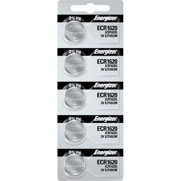 Energizer CR1620 3V Lithium Coin Cell Battery (5 Count)