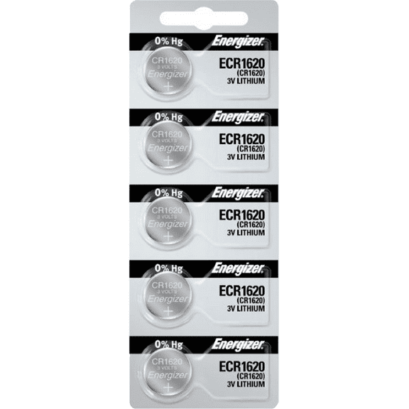 Energizer CR1620 3V Lithium Coin Cell Battery (5 Count)