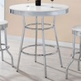 thumbnail image 3 of Coaster 30" Round Metal Pub Table with Lacquer Tabletop in White, 3 of 6