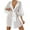 White, variant on Npasoilc Chiffon Lace-Patchwork Robes for Women Waist Bandage Lace-Up Knee-Length Bathrobe Lightweight See-Through Pajama Robe Casual Cardigan Robe Loungewear