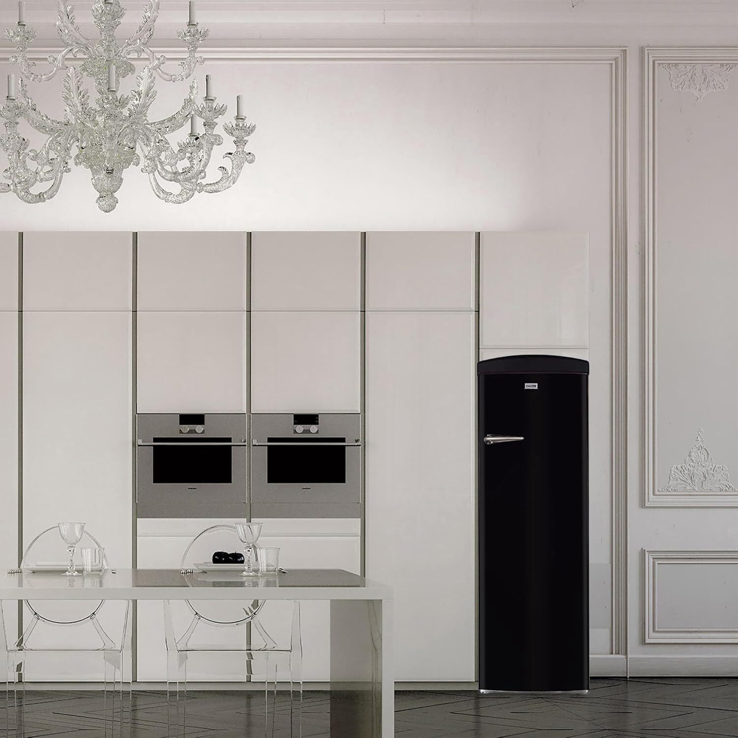 Conserv 24 in. 11 cu. ft. Classic Retro Single Door Refrigerator in Black