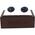 thumbnail image 1 of Baade II Men's Sterling Silver Oval Cuff Link CHECKABA-SILVER, 1 of 1