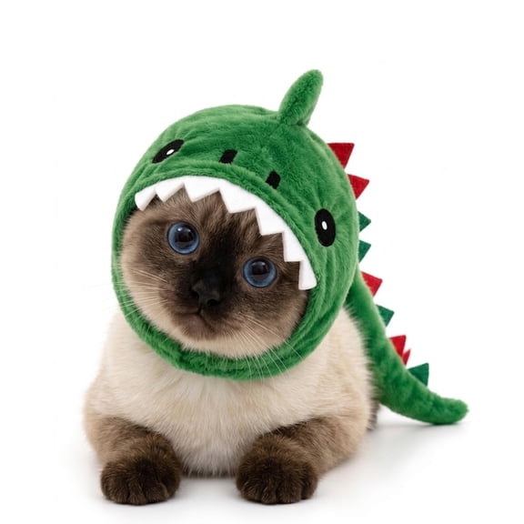 Cat Dinosaur Costume, Dinosaur Costume for Cats, Adjustable Cat Outfit with Tail