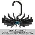 thumbnail image 4 of Gustave 3 Pack 360° Rotatable Tie Rack Belt Hanger Holder Hook Closet Accessories Space Saving Storage Organizer for Ties, Belts, Scarf, Necktie, 4 of 8