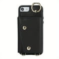 thumbnail image 3 of Crossbody Wallet Women Phone Case For IPhone 14 13 12 11 Pro Max X XR XS Max SE 2022 7 8 Plus,Credit Card Holder Phone Case With Strap,PU Leather Purse With Lanyard Zipper Flip Cover, 3 of 5