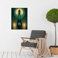thumbnail image 2 of Art Deco Lighthouse Great Gatsby Moonlight Emerald Large Wall Art Poster Print Thick Paper 18X24 Inch, 2 of 4