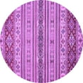 thumbnail image 1 of Ahgly Company Indoor Round Abstract Purple Modern Area Rugs, 8' Round, 1 of 4