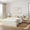 Off-White, variant on Upholstered Bed with Rectangular Headboard (Twin), Cream