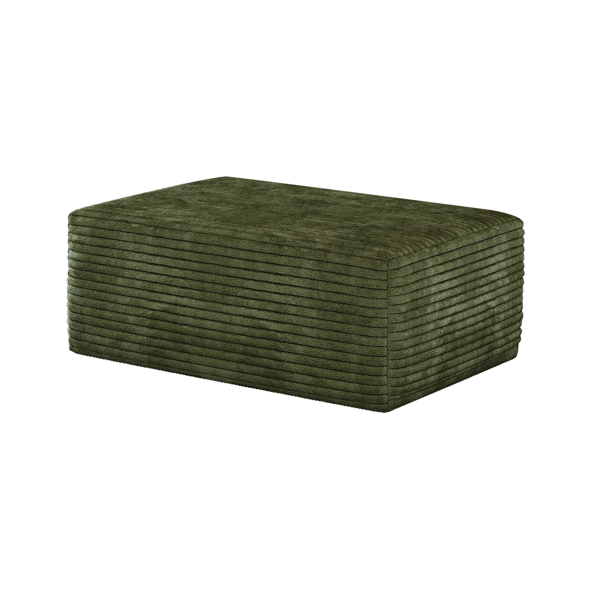 MAYEERTY Soft Upholstered Sofa Ottoman, Compressed Pack No Assembly Required, Plush Sponge Footrest Bench for Living Room Leisure Area