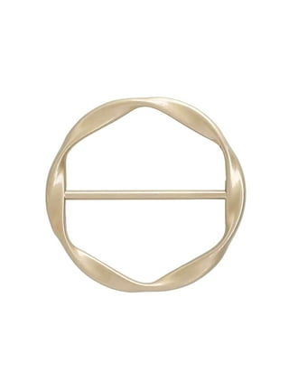 Open Circle Scarf ring Yellow gold nickle free plated bronze Scarf
