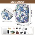 thumbnail image 3 of Haosy Accordion File Organizer Zipper Binder 500 Sheet 6-Tab Expanding File Folder Multi-Pocket 1.2 Inch 3 Ring Blue Irises Colored Glass, 3 of 7