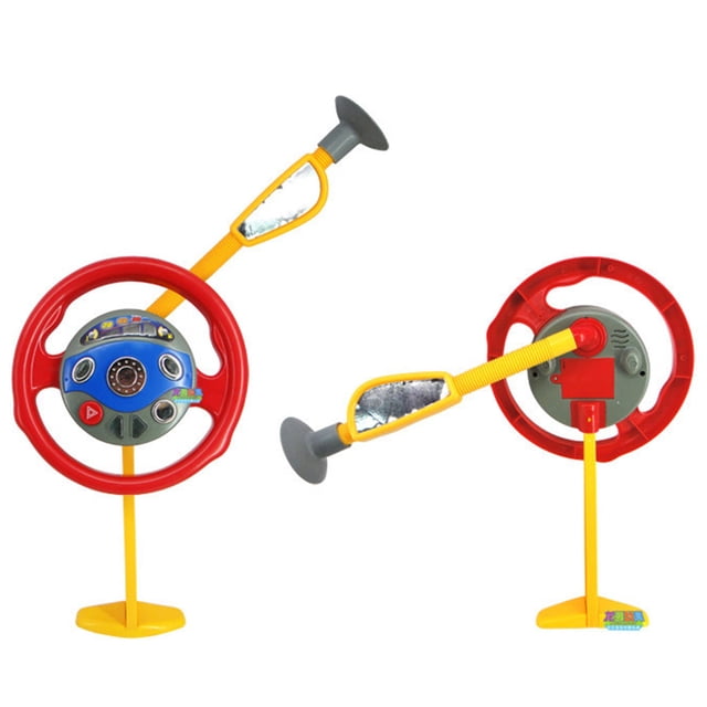 Children Electronic Backseat Driver Car Seat Steering Wheel Toy Game Light Sound