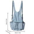 thumbnail image 3 of Mochila de verano con múltiples bolsillos para mujer/hombre, mochila de viaje sólida (azul), 3 of 6