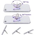 thumbnail image 2 of SHAR Set of 3 Mobile Phone Butterfly Holder Rings (Blue, Purple, Rose) with Lovely Butterfly Design, 360° Rotation Painted Metal, Mobile Phone Holder Rings with Push Button Buckle, 2 of 5