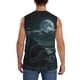 thumbnail image 4 of Fotbe Moonlit Night Sky Shark Men's Camiseta sin Mangas Estampada para Hombres, Playera Casual para Gimnasio, Entrenamiento, Playa-XX-Large, 4 of 7