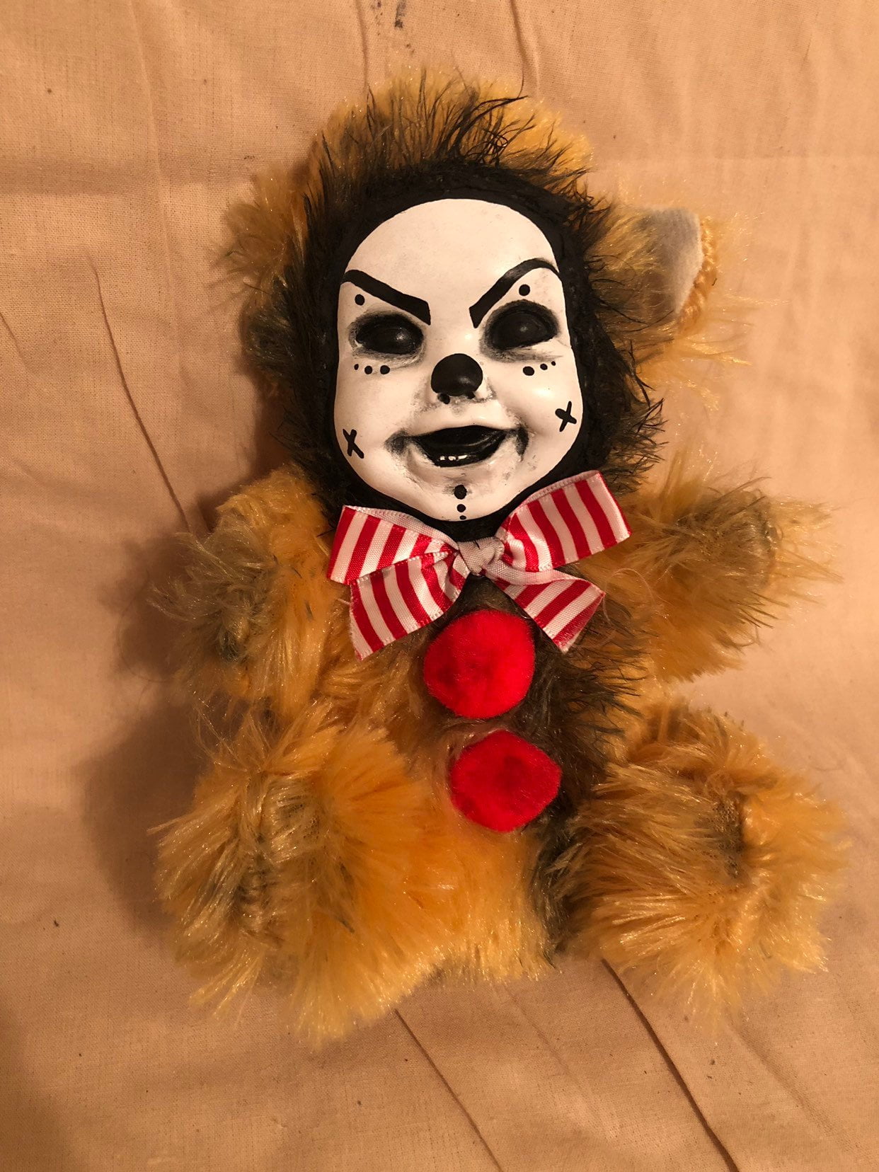 OOAK Smiling Cute Clown Teddy Bear Creepy Horror Doll Art Christie Creepydolls - Walmart.com