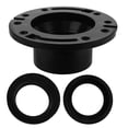 thumbnail image 1 of RUNROTOO 1 Set Toilet Flush Seal Kit ABS Black for RV Toilet Maintenance, 1 of 7