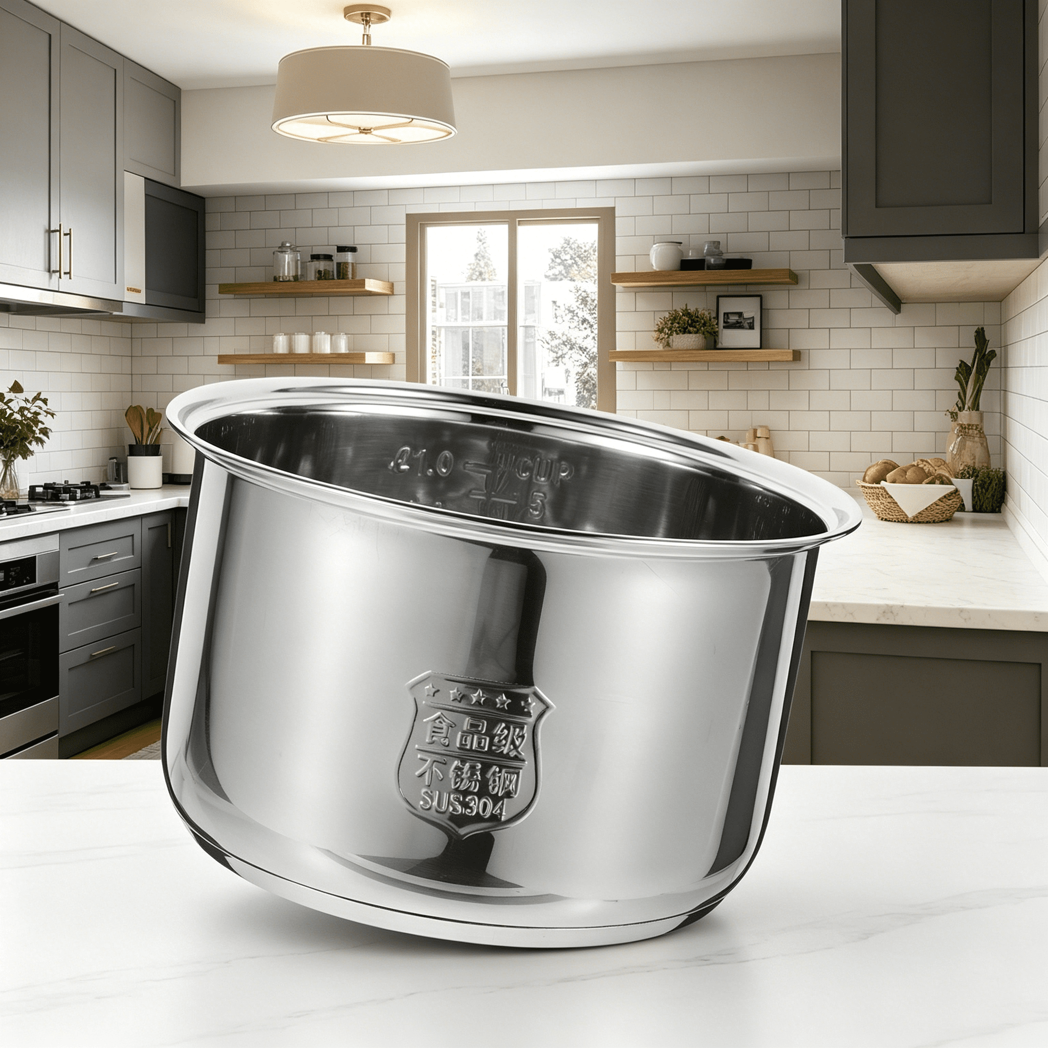ACDANC 2026 New Stainless Steel Cookware Household Rice Cooker Inner Pot Professional Rice Cooker Pot Electric Cooker Accessory Rice Cooker Stainless Steel Inner Pot