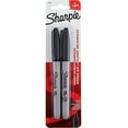 thumbnail image 3 of Sharpie 30162PP Fine Point Permanent Marker, Marks On Paper and Plastic, Resist Fading and Water, AP Certified, Black Color, 6 Blister Packs with 2 Markers, Total of 12 Markers, 3 of 4