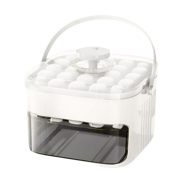 Danhjin Ice Boxs Easy Press Ice Maker Ice Mould Press Ice Trays For Freezing Steps With Bin Portable With Handle Easy Release Without Cool Cubes Maker For Cocktail