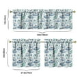 thumbnail image 6 of Rod Pocket Kitchen Curtain Set 3-Piece, 27.5x36 Inch Valance & Tier Drapes, Polyester Pongee Cafe Curtains for Living Room, Bathroom, Farmhouse Rustic Country Window Treatments., 6 of 6