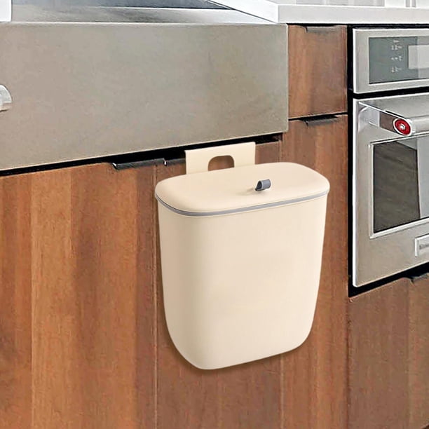 Contenedor de compost para cocina, contenedor de residuos de alimentos, cubo de compost de reciclaje de gran capacidad, bote de basura para armario, 12 litros