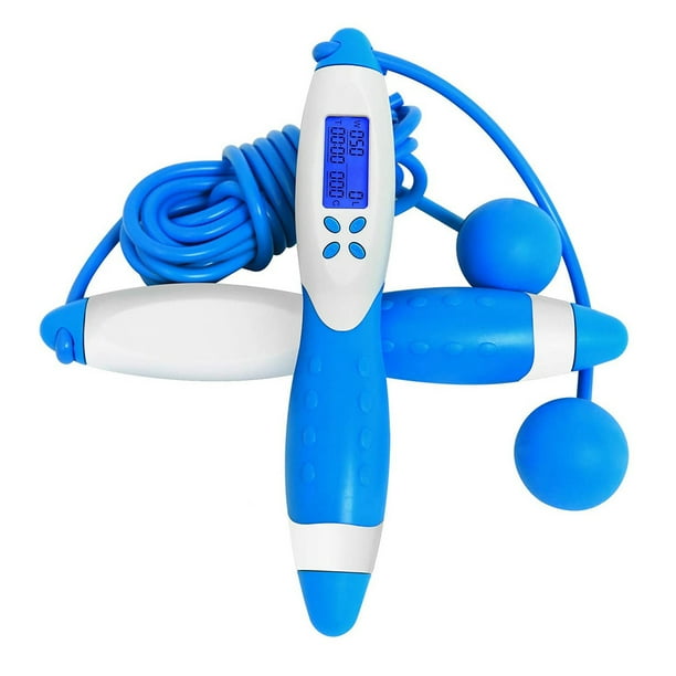 Contador digital de cuerda de saltar de velocidad para entrenamiento de boxeo en interiores y exteriores Entrenamiento de cuerda de saltar con peso ajustable para hombres, mujeres y niños