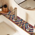 thumbnail image 2 of Yayeee Faucet Mat for Kitchen Sink 14.7" Diatomite Long Splash Guard Pad, Beige Geometric Eagle, 2 of 7