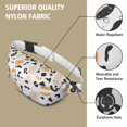 thumbnail image 5 of Fanny Pack Halloween Leopard Print Ghosts Bats and Pumpkins Waist Pack Bag,Running Cross Bag,Waterproof Large Fanny Packs for Women Men for Travel Running Hiking Cycling, 5 of 6