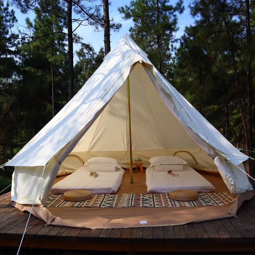 Latourreg Outdoor Safari Waterproof Oxford Bell Tent 13.1ft(4M) Bell Tent  Glamping Yurt Tent with Detachable Groundsheet