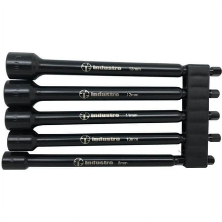 UPC: 0879084007133 | Industro 5-Piece Impact Nut Driver Tool Set – Nut Setters Size: 8  10  11  12  13 mm