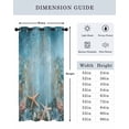 thumbnail image 6 of Ocean Starfish Thermal Insulated Blackout Curtains for Bedroom 72 Length Marine Life Blue Coral Sealife Room Darkening Curtain 1 Panel Grommet Window Curtain Drape for Living Room Nursery Room, 6 of 7