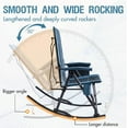 thumbnail image 5 of Oversized Folding Rocking Camping Chair Portable Outdoor Rocker with High Back Hard Armrests Carry Bag, Supports 400 lbs, Mesh Back, 5 of 8
