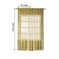 thumbnail image 3 of Efavormart 2 Panels Champagne Sheer Organza Window Drapery with Rod Pocket Window Treatment Curtain Panels - 52"x 108", 3 of 11